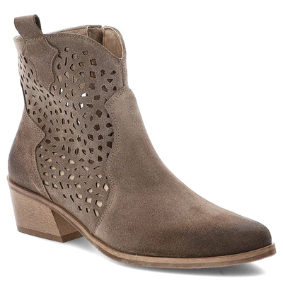 Botine de cowboy ARMODO - 1616 Almond Welur