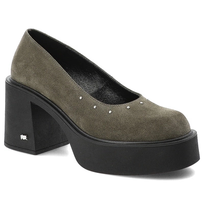 Jumătăți de Pantofi KARINO - 5648/026-P Zielony/Welur