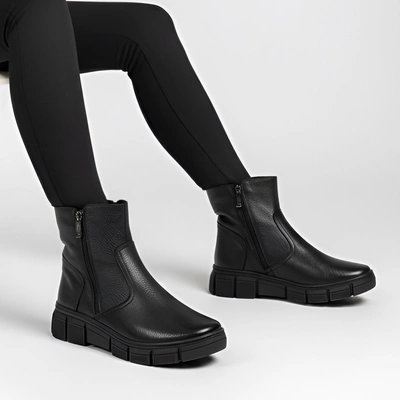 Botine WASAK - 0730 Czarny Groszek/Wełna