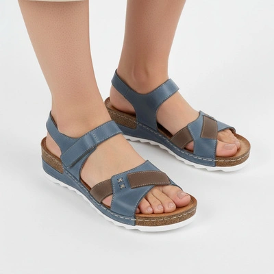 Sandale WASAK - 0620 Denim+Cappuccino