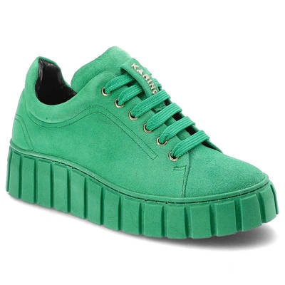 Pantofi KARINO - 4189/026-P Verde/Welur