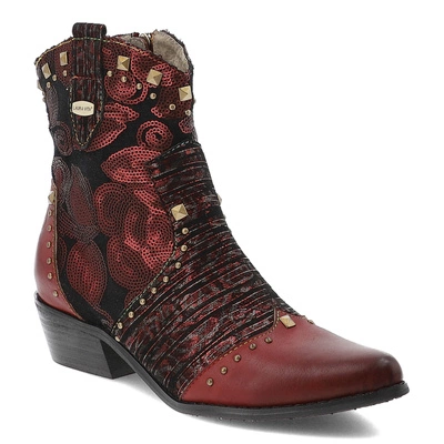 Botine de cowboy LAURA VITA - Hicnio 20 SL17074A-20D Grenat