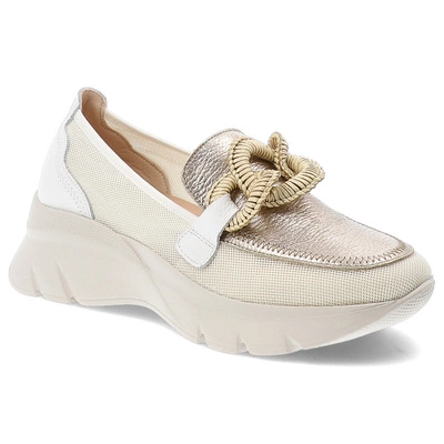 Jumătăți de Pantofi HISPANITAS - HV254050 Mesh-V25 White Boleromet-V25 Cava