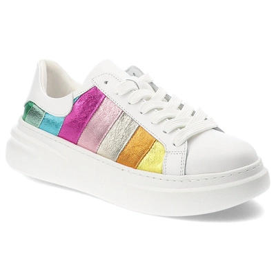 Adidași ARMODO - 880 Białe Lico/Tęcza