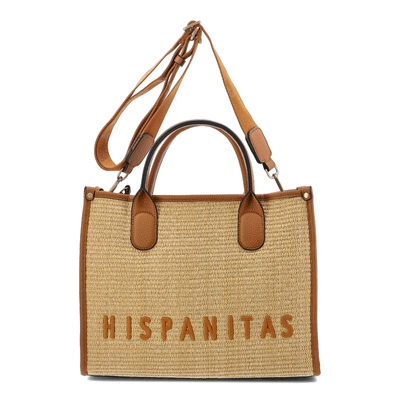 Geantă HISPANITAS - BV253833 Rafia-V25 Natural Samba-V25 Cuoio