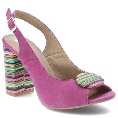 Sandale ARMODO - 1819 Fuksja+Paski