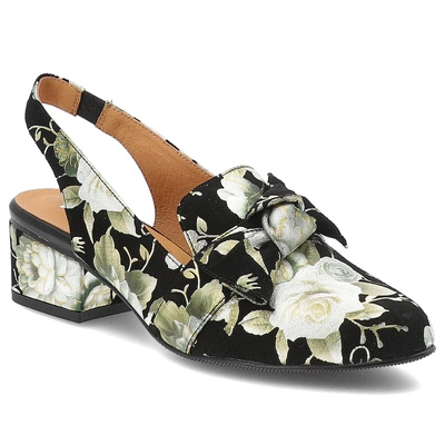 Sandale MACIEJKA - N6539-44/00-1 Czarny/Kwiaty Złoto