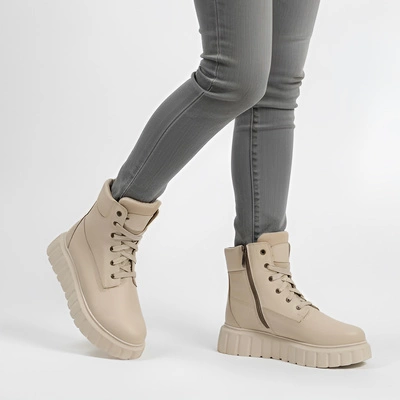 Botine ARMODO - 01024 Beż Groszek