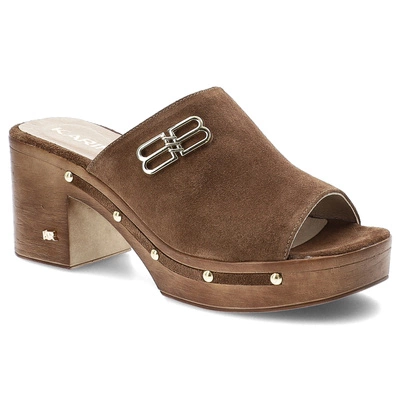 Șlapi KARINO - 5093/015-P Rustikal Welur