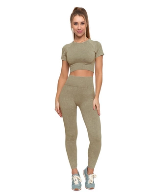 Set Top + Colanți Bej MORAJ - Top BD1900-508+Legginsy RDL2200-013 Beige