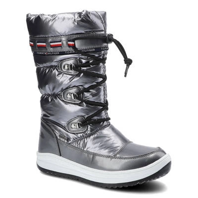 Cizme de zăpadă TOMMY HILFIGER - T3A6-32035-1240918 Dark Silver 918