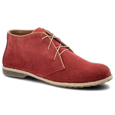 Botine LA VIANO - 1155 Roșii Suede