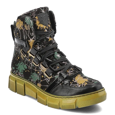 Botine MACIEJKA - 06158-07/00-4 Żółty Zielony Czarny