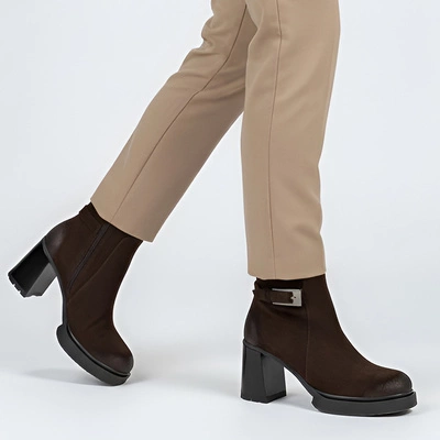 Botine ARMODO - 60569 W.Czekolada+Cn