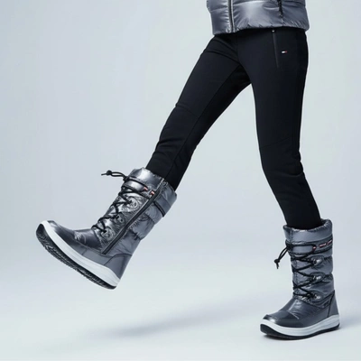 Cizme de zăpadă TOMMY HILFIGER - T3A6-32035-1240918 Dark Silver 918