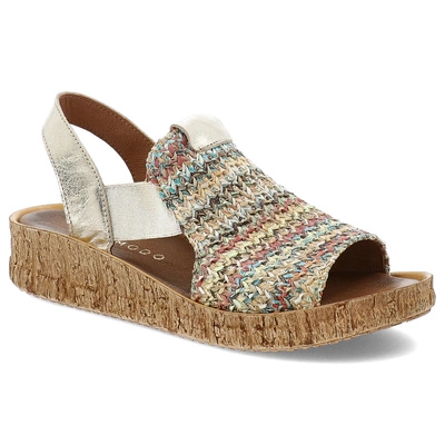 Sandale ARMODO - 40449 Plecionka Multi/Kryształ Złoto