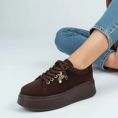 Adidași KARINO - 5815/015-P Mokka/Welur