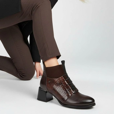 Botine ARMODO - 60503 S.Czekolada+Matrix+W