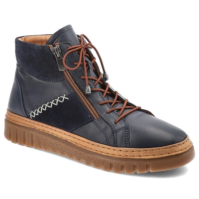 Botine RAVINI - 721 Navy-Navy Suede