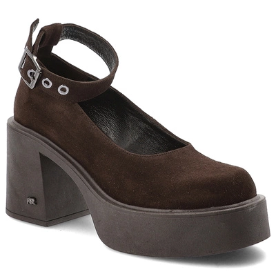 Jumătăți de Pantofi KARINO - 5638/015-P Mokka/Welur