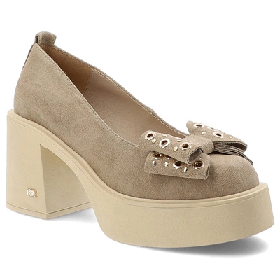 Jumătăți de Pantofi KARINO - 5569/001-P Beż/Welur