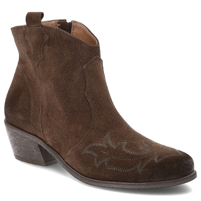 Botine ARMODO - 1515 Brąz Welur
