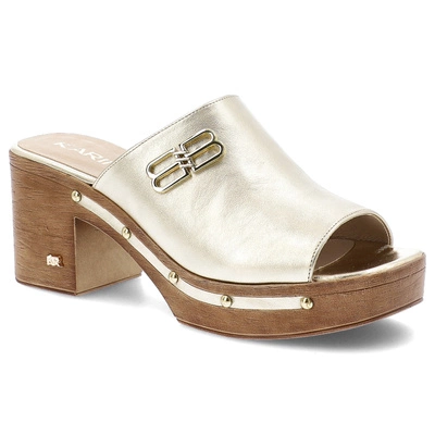 Șlapi KARINO - 5093/074-P Złoty/Lico