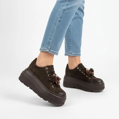 Adidași CHEBELLO - 5002_-268-000-PSK-S332 Brąz Welur