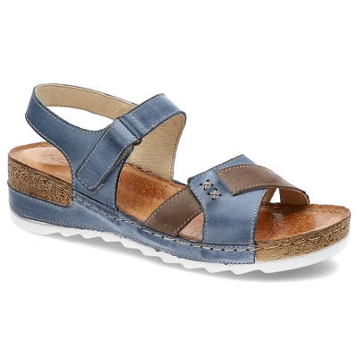 Sandale WASAK - 0620 Denim+Cappuccino